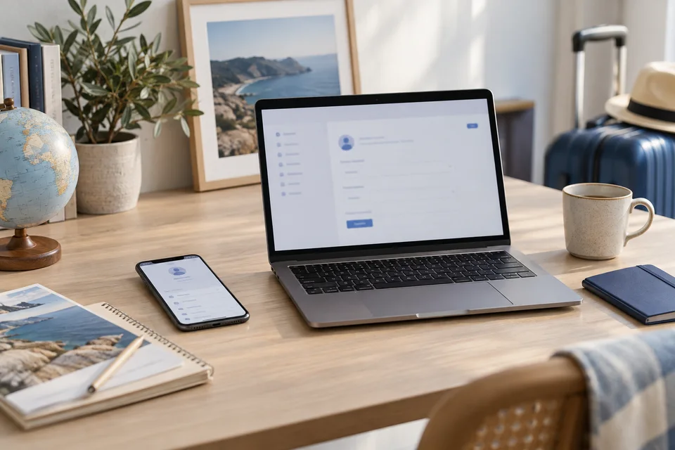 Comment changer son mot de passe Booking.com Ordinateur et téléphone pour gérer un compte de réservation.