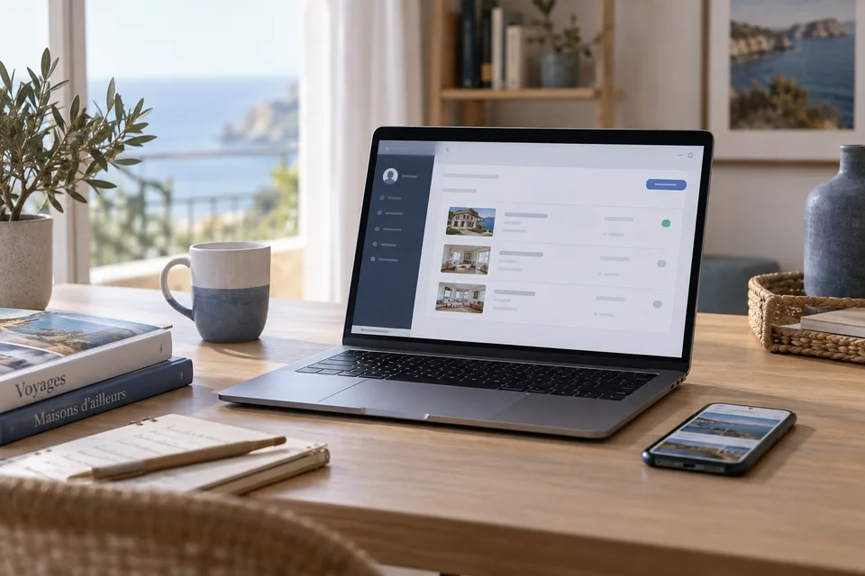 Comment supprimer une annonce sur Booking.com Ordinateur et téléphone pour gérer un compte de réservation.