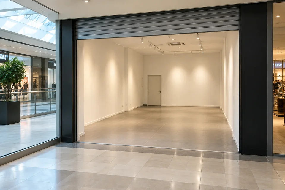 Local disponible dans une galerie commerciale.