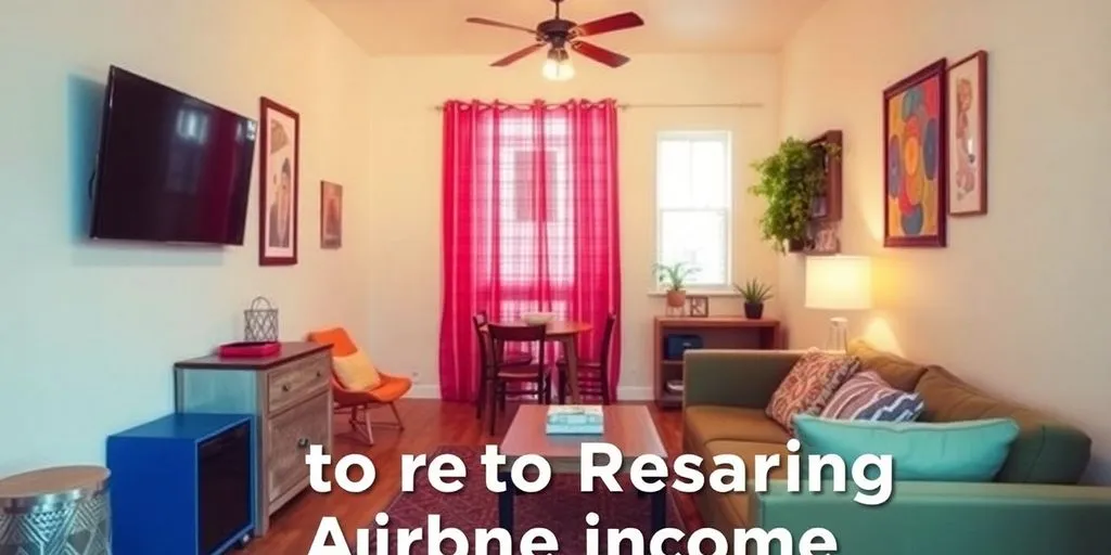 Déclaration des revenus Airbnb en ligne sur un ordinateur portable, avec des documents fiscaux et un café à côté.