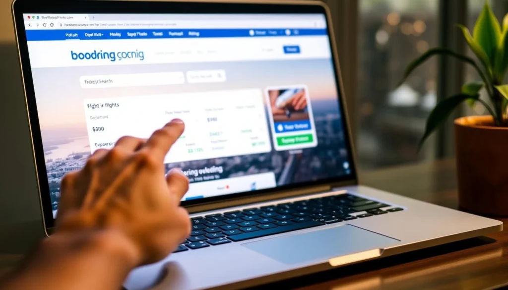 Personne utilisant un smartphone pour vérifier comment avoir son billet d'avion sur booking après une réservation.