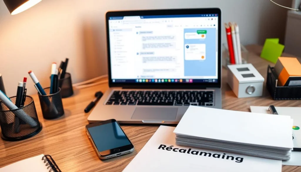 Processus pour comment faire une réclamation Booking illustré pas à pas