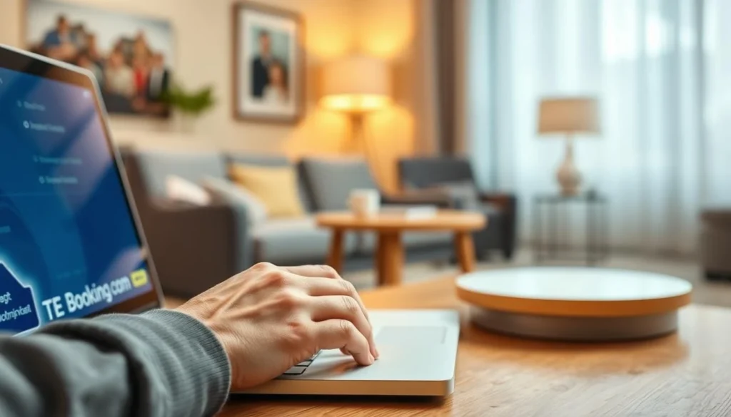 Interface de contact pour savoir comment joindre booking efficacement.