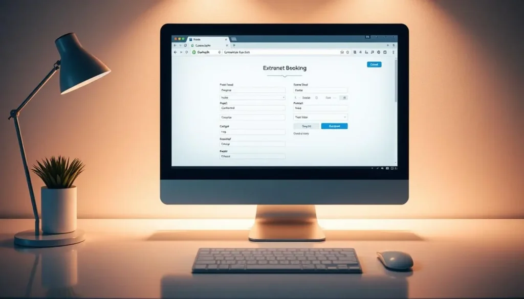 Tutoriel montrant comment se connecter à l'extranet booking