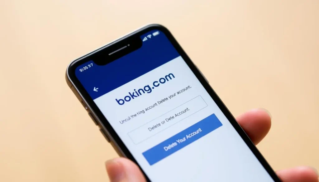Interface utilisateur montrant comment se désinscrire de booking com