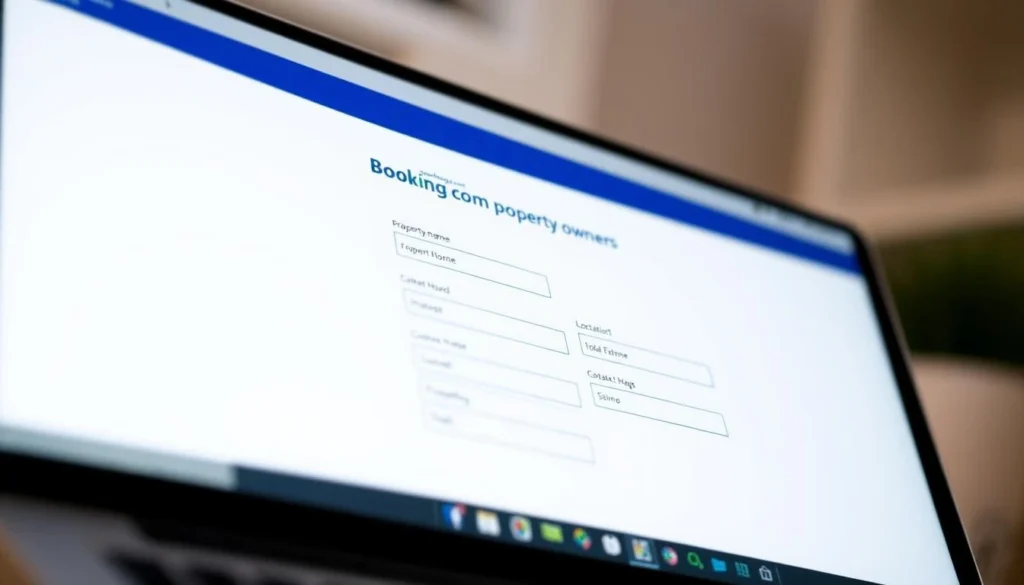 Exemple de page pour comment s’inscrire sur Booking en tant que proprietaire d’un logement