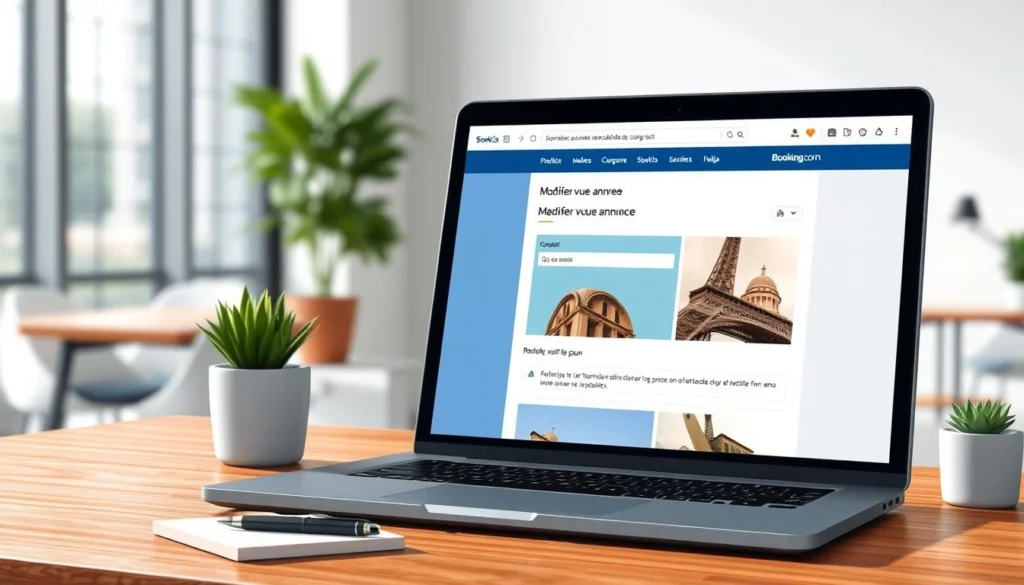 Hôte accédant aux réglages pour comment modifier mon annonce sur Booking