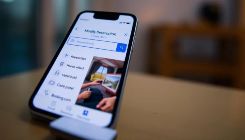 Capture d’écran de l’espace client montrant comment modifier reservation Booking