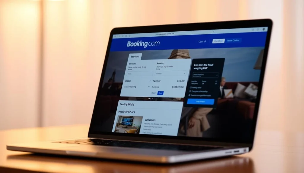 Menu client montrant comment retrouver ma réservation sur Booking